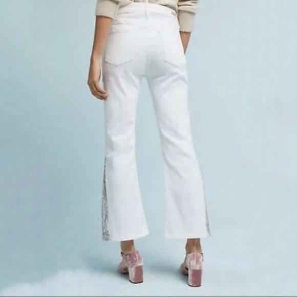 Anthropologie
White High-rise Sequins Flare Jeans - Picture 4 of 15